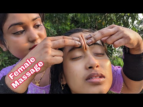 Female to Female ASMR Head Massage and Neck Cracking | Face Massage With Aloe Vera Gel