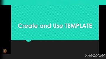 Class 10 Information Technology Unit 1 Session 3 - Create and Use Templates