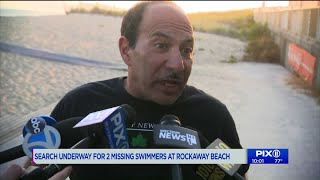 Search underway for missing swimmers at Rockaway Beach