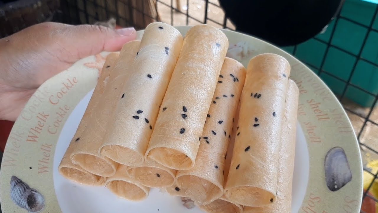 สูตรขนมทองม้วนกรอบที่ง่ายที่สุดทำกินเองก็ใด้ขายก็ใด้