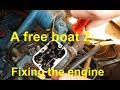 A free boat 2: fixing the engine and checking some sails.
