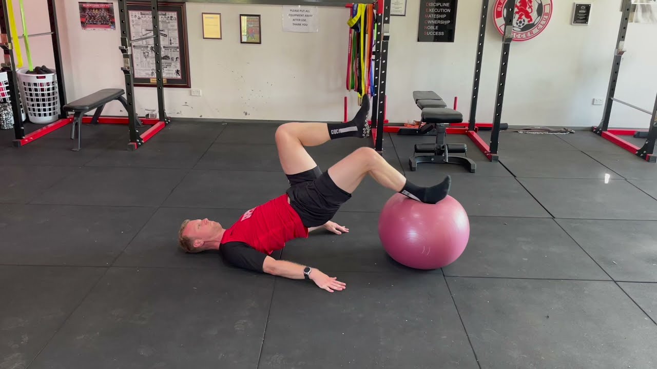 Hamstring Curl Swiss Ball Single Leg YouTube