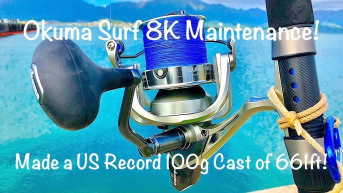 Okuma Surf 8K Long Cast Spin Reel - Nanomatrix Plus Mad Dog Surf