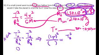 AP Physics 1 Honors   Planetary Problem 10