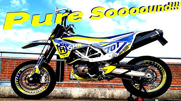 Husqvarna 701  Leo Vince Sound  - removed DB Killer -