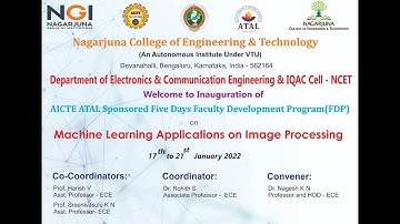 Inauguration of ATAL sponsored 5 days  FDP on Machine Learning Applications on Image processing