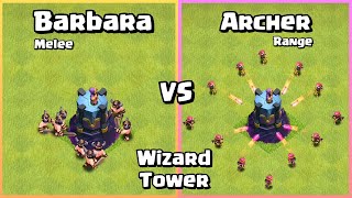 Barbarian VS Archer VS Wizard Tower | Clash of Clans screenshot 4