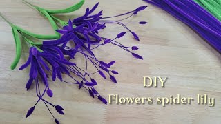 Diy Flower How To Make Spider Lily Flowers Using Pipe Cleaners ? Gift Idea Tutorial