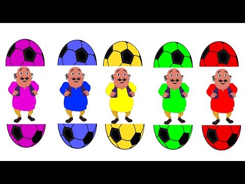 Learn Colors with Soccer Ball toy Motu Patlu for Children |  Finger Family Song For Kids