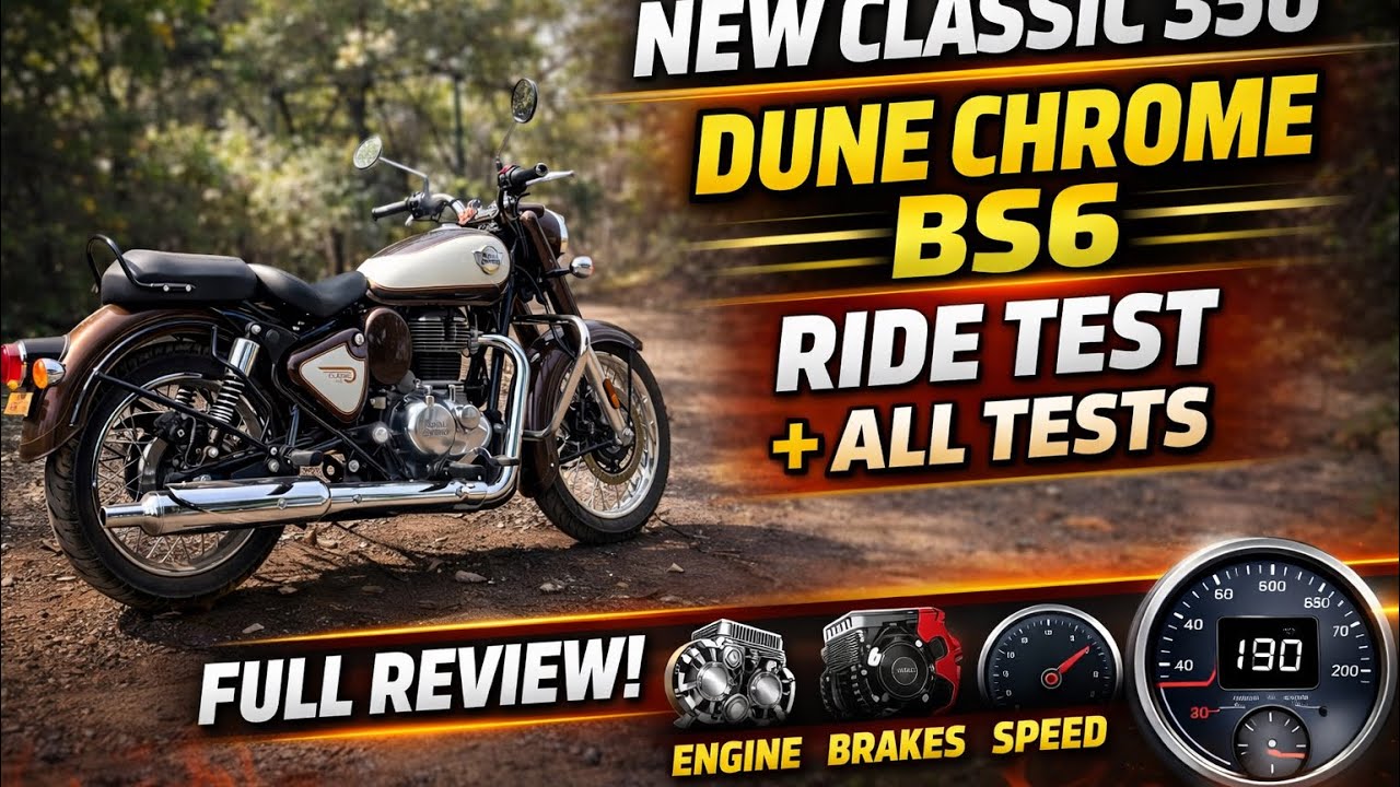 New Royal Enfield Classic 350 Dune Chrome BS6 | Ride Test + All Tests | Full Review