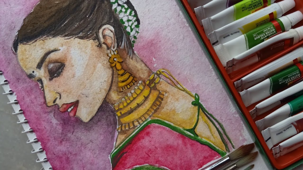 How to draw shradha Kapoor portrait by watercolor 