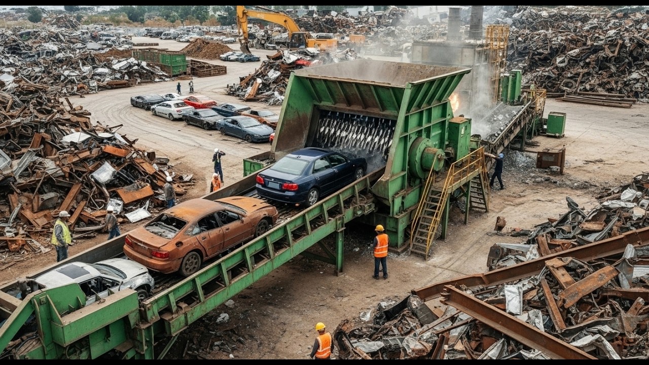 How Millions of Old Cars Are Recycled Into Railway Tracks (Full Process)