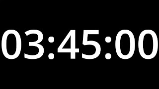 3 HOUR 45 MINUTE TIMER - No Sound - Full HD 1080p - COUNTDOWN 225 Minute Timer