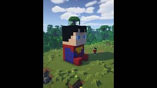 Build A Superman Statue In Minecraft | #shorts