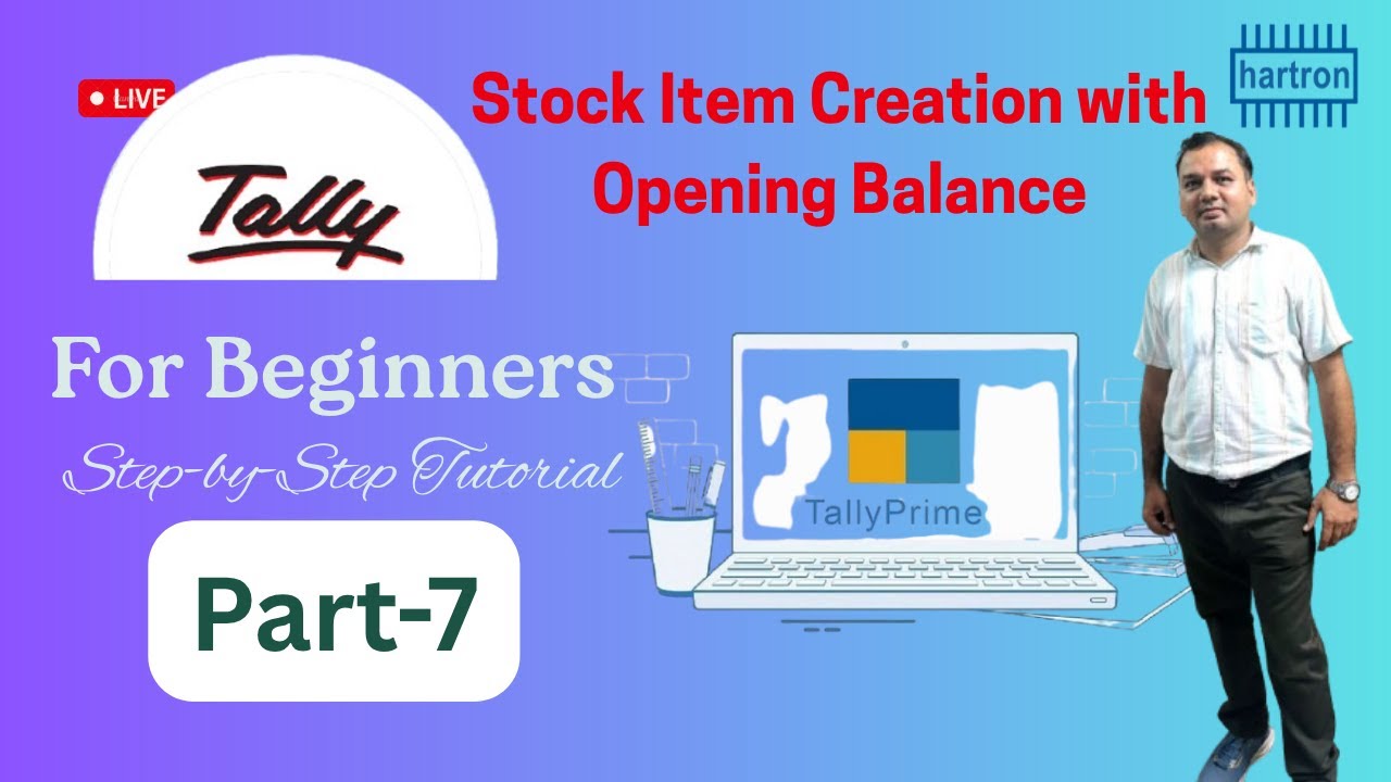 stock item creation with opening balance(Part-7)