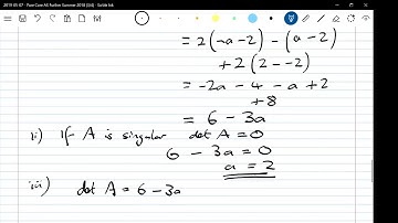 AS Further Maths OCR Pure Core Summer 2018 q4 3x3 Matrix
