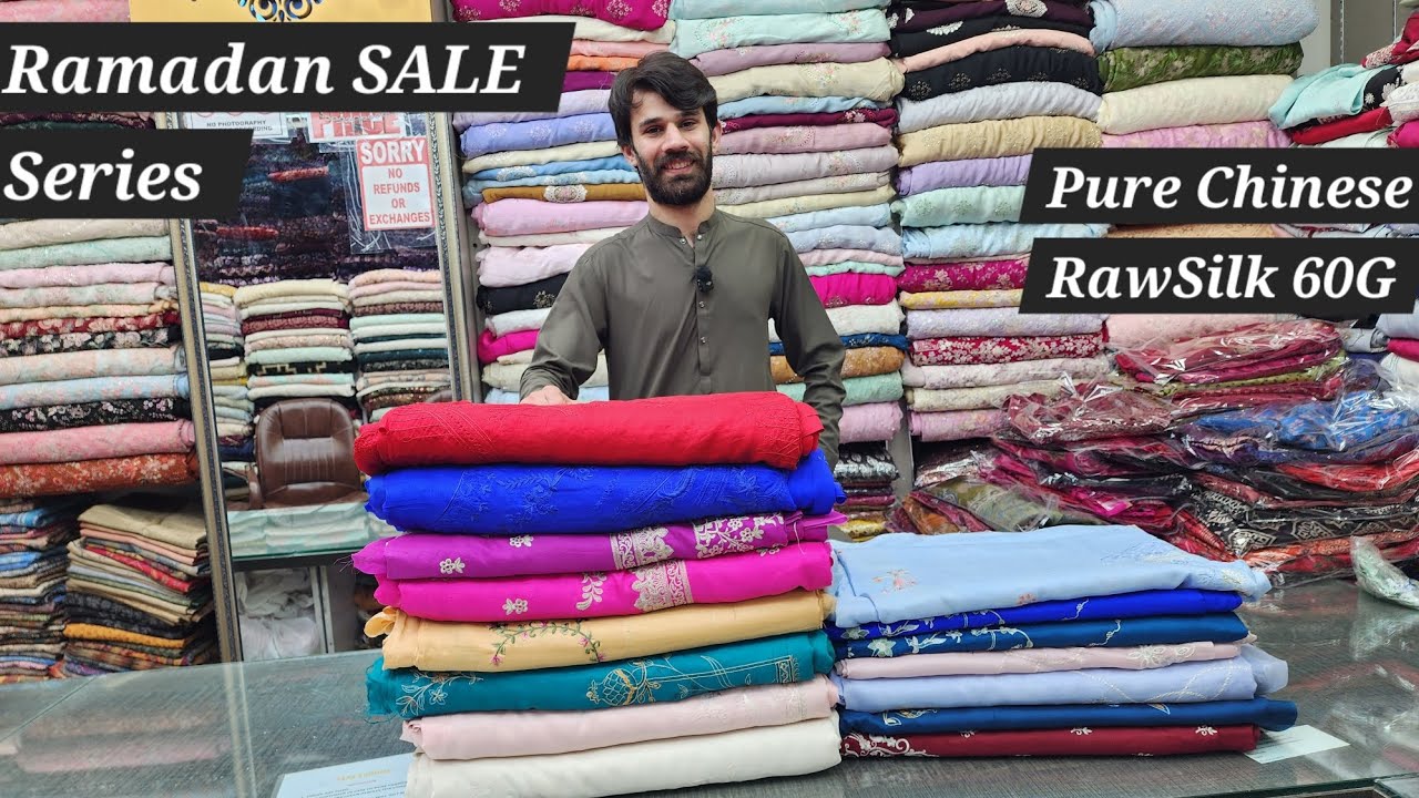 SALE ALERT 📢 Pure Chinese RawSilk 60G Embroidered On Sale Most Demanding Article 