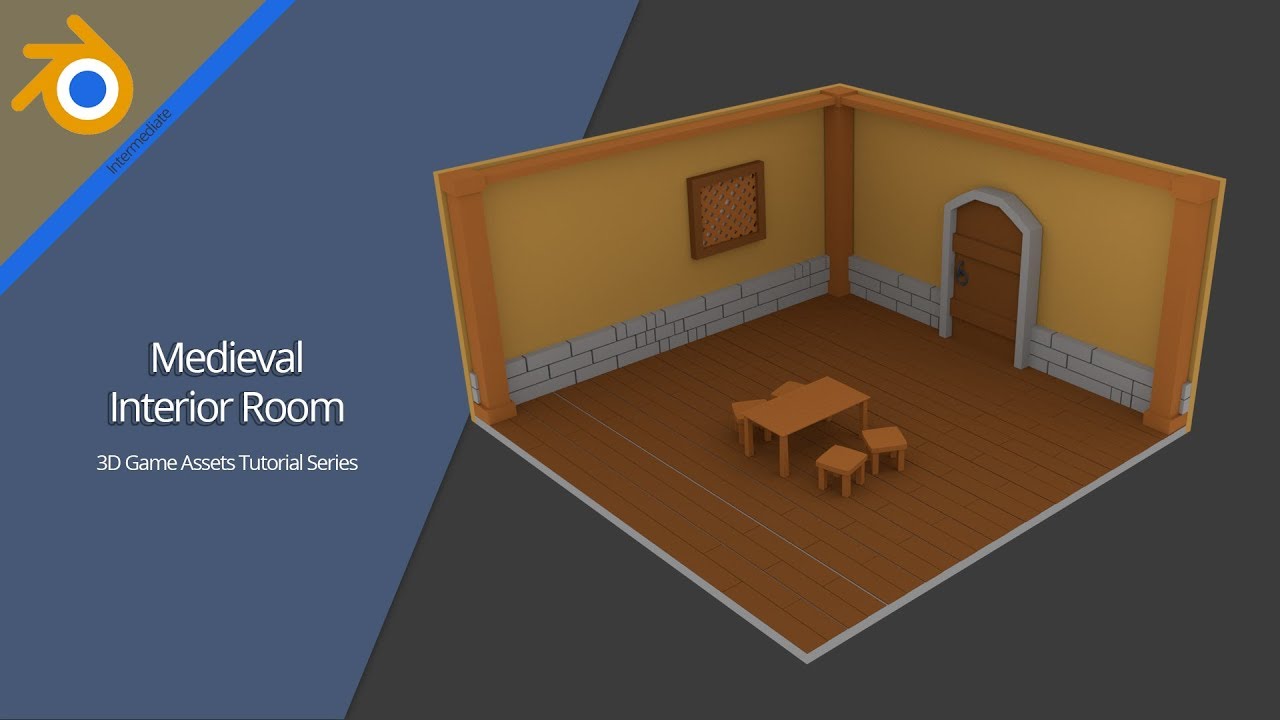 How to make a low-poly medieval interior room in Blender [2.7] - YouTube