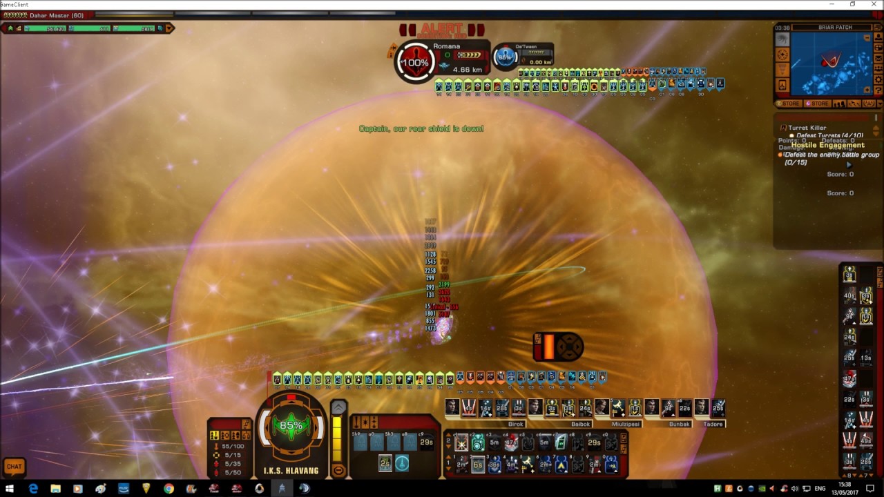 D4x vs  Science Pilot ship (full drain spam build)