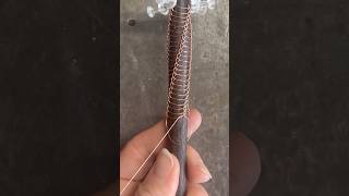 The mesmerizing process of making a Viking knit chain from wire short tutorial