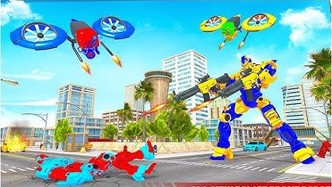 Amazing Police Drone Robot Car Part-3 | City Rescue Drone Robot Android GamePlay | By Game Crazy