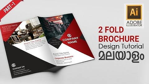 How to Create 2 Fold Brochure in Adobe Illustrator l Malayalam