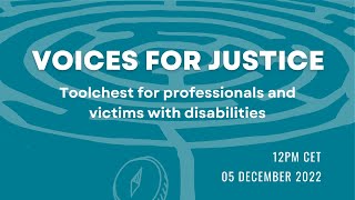 Voices for Justice: Tools for professionals and victims with disabilities