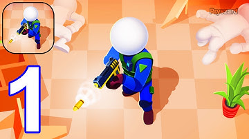 Door Kick Action - Gameplay Walkthrough Part 1 Tutorial Levels 1-2 Stick Doors Kicker (iOS, Android)