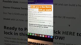 New Mexico Land $79 per month #ownerfinancing #land #landscape #realestate #investing #newmexico