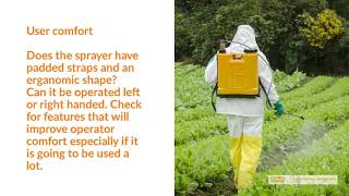 What makes a good backpack sprayer?