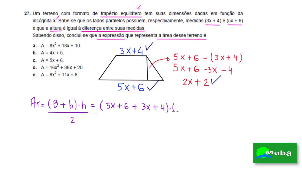 Representação do número trapezoidal μ(x) em suas respectivas base