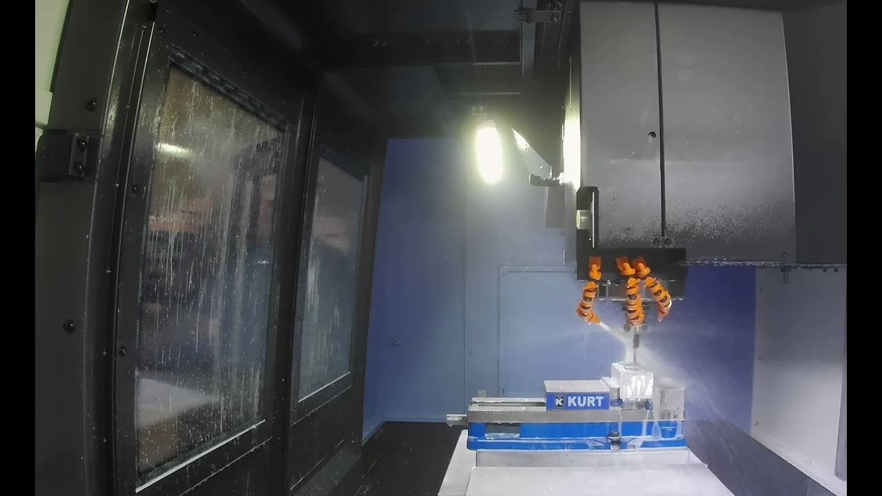 Doosan Mill drilling and tapping 100 feedrate YouTube