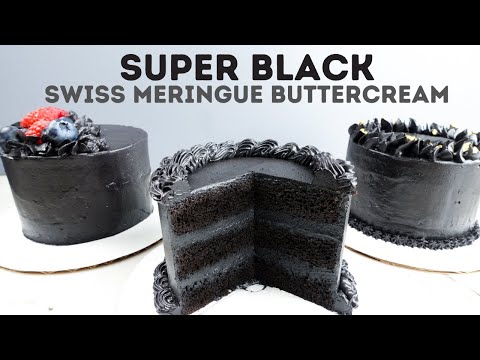 Black Swiss Meringue Buttercream
