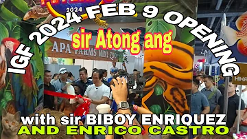 IGF 2024 DAY  FEBRUARY 9 ATONG ANG MISS GRETCHEN BARRETO SIR BIBOY AT SIR ENRICO CASTRO OPENING