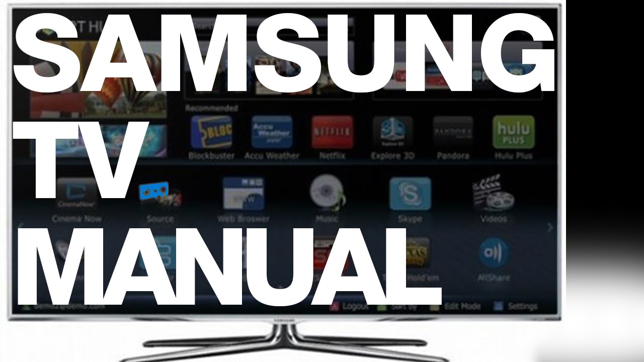 Samsung 60" 1080p 120Hz LED Smart TV Manual how to setup - YouTube