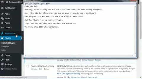 [Tienhoang Blog] Menu icon cách chèn icon vào menu wordpress