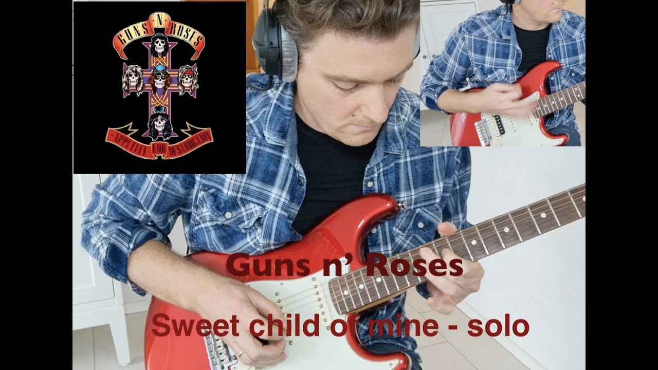 Sweet child of mine solo - guitar cover - YouTube