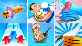 Stack Colors - Shape-Shifting - Noodle Run - Join Blob Clash 3D - Teeth Runner - Slice It All