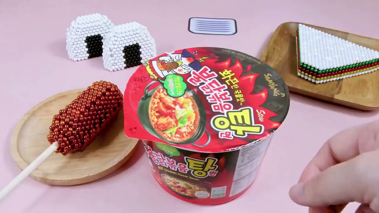 Magnetic Balls Food Cooking: Shark, Green Alligator, & Instant Noodles!