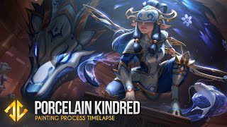 Porcelain Kindred  League of Legends Splash Art