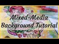 ADULT COLORING TUTORIAL | Mixed-Media Backgrounds Using Faber Castell Gelatos and Acrylic Paint