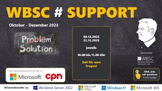 Live Q&A zu euren Microsoft Fragen - WBSC#SUPPORT