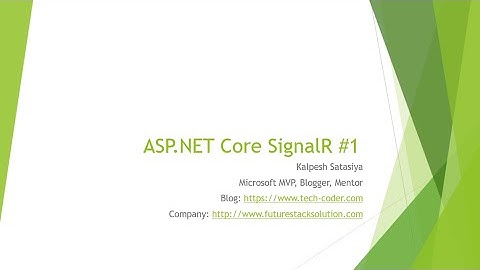 ASP.NET Core SignalR #1