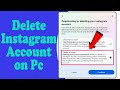 How to delete instagram account permanently on pc || how to delete instagram account on laptop 2023