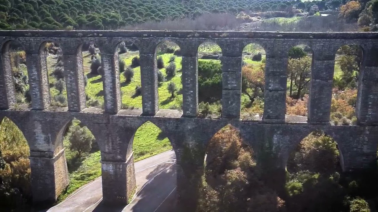 Convento de Cristo e Aqueduto de Pegões vistos do céu | Imagens incríveis de drone 🚁✨
