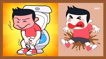 Bridge Slice: Toilet Run | 3 Minute Gameplay Level 1-10