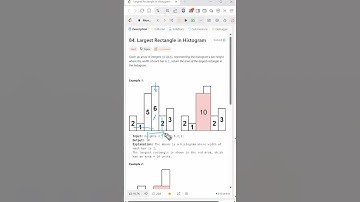 84 Largest rectangle in histogram leetcode | Facebook Interview| Stack #coding #codeprep