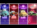 CARS 3 Mater vs Cardrip vs Luigi vs Chick Hicks tiles hop EDM Rush