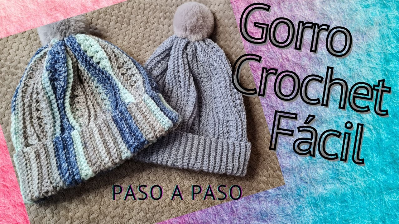 Gorro tejido a crochet . Fácil y muy rápido de hacer - YouTube