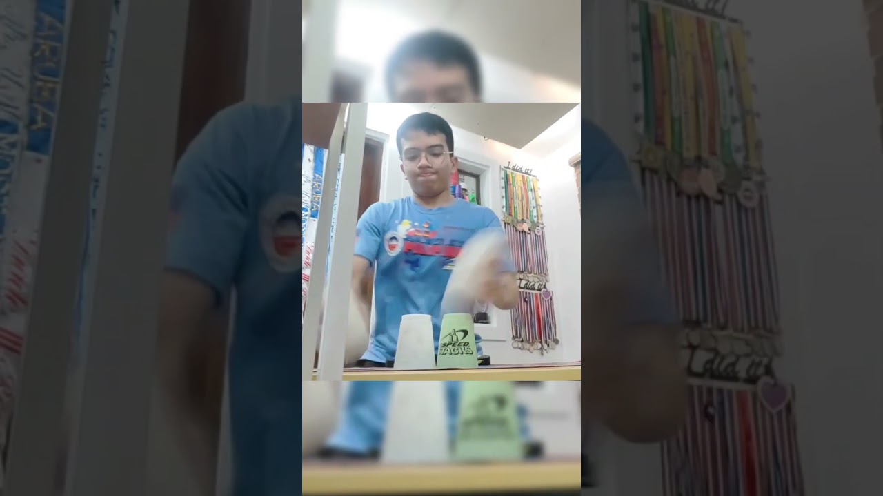 The Potential Fast Sport Stacking Freestyle Rapid Fire in 0.959 Seconds! 